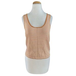 LINDA ALLARD ELLEN TRACY Women’s Striped Tank Top Blouse Size M